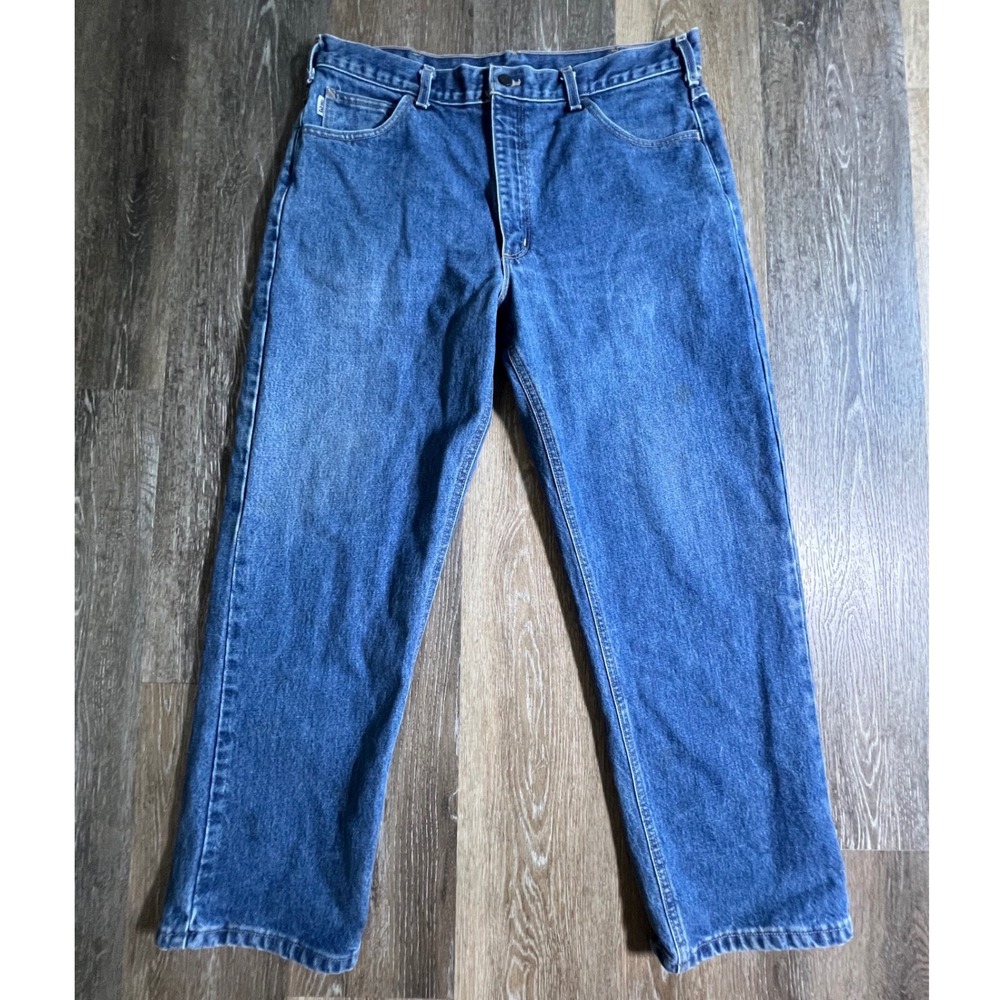 Carhartt Jeans Mens 38x30 Blue Relaxed Fit FRB160 Flame Resistant Workwear Denim